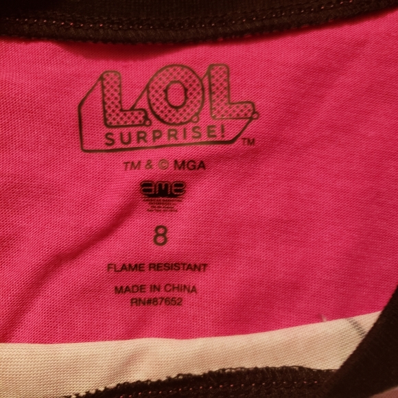 L.O.L Surprise 2 Piece Pajamas Set Size 8 - Picture 7 of 8